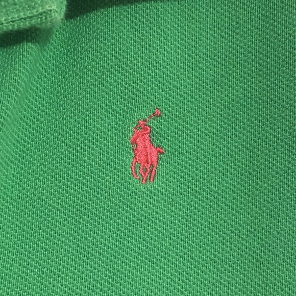 Preloved Ralph Lauren Girls Green Polo Dress Size 24M - Picture 4 of 8